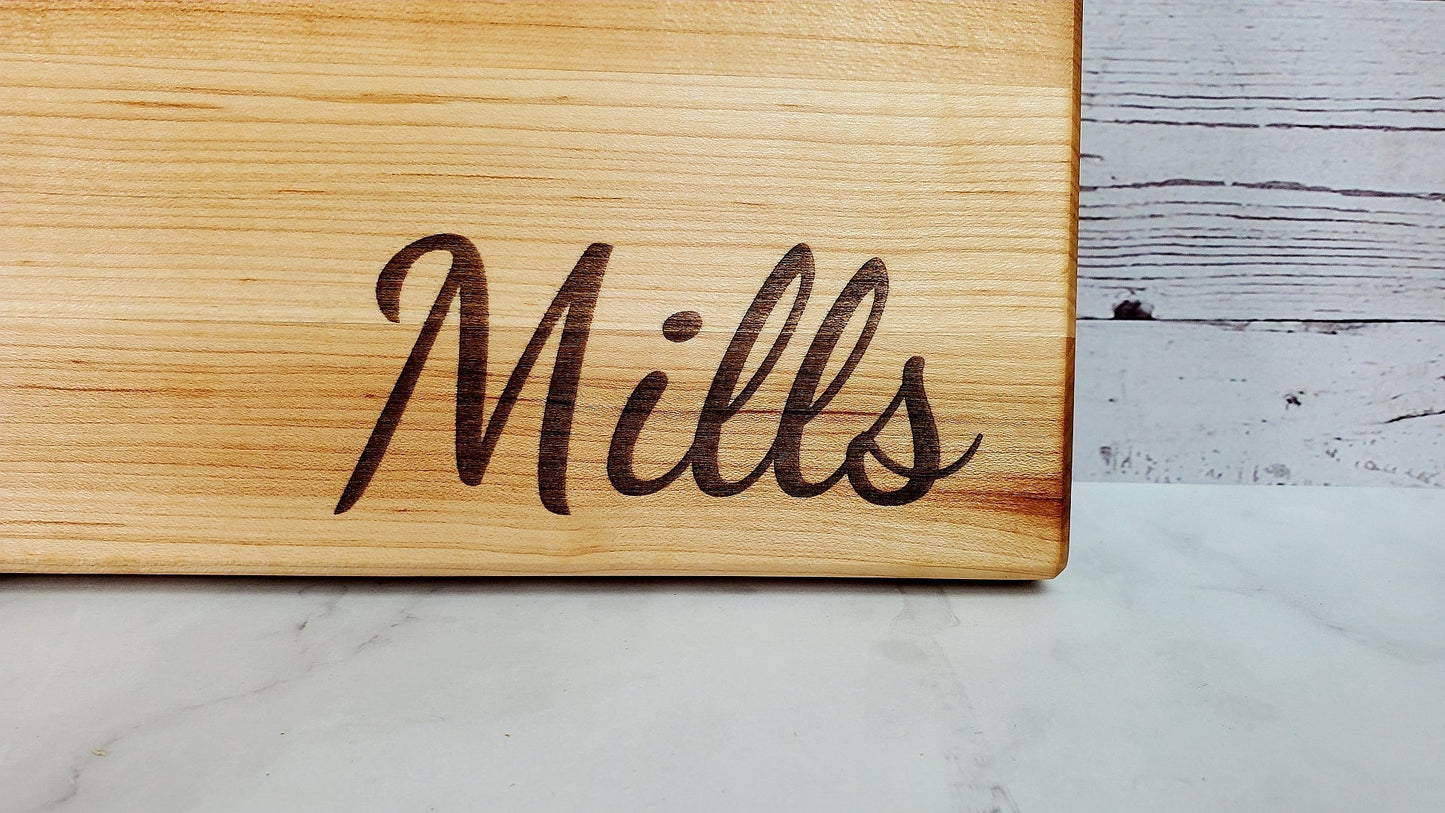 Cutting Board - Cherry with Maple Stripe - Nathan's Woodcrafts, LLC
