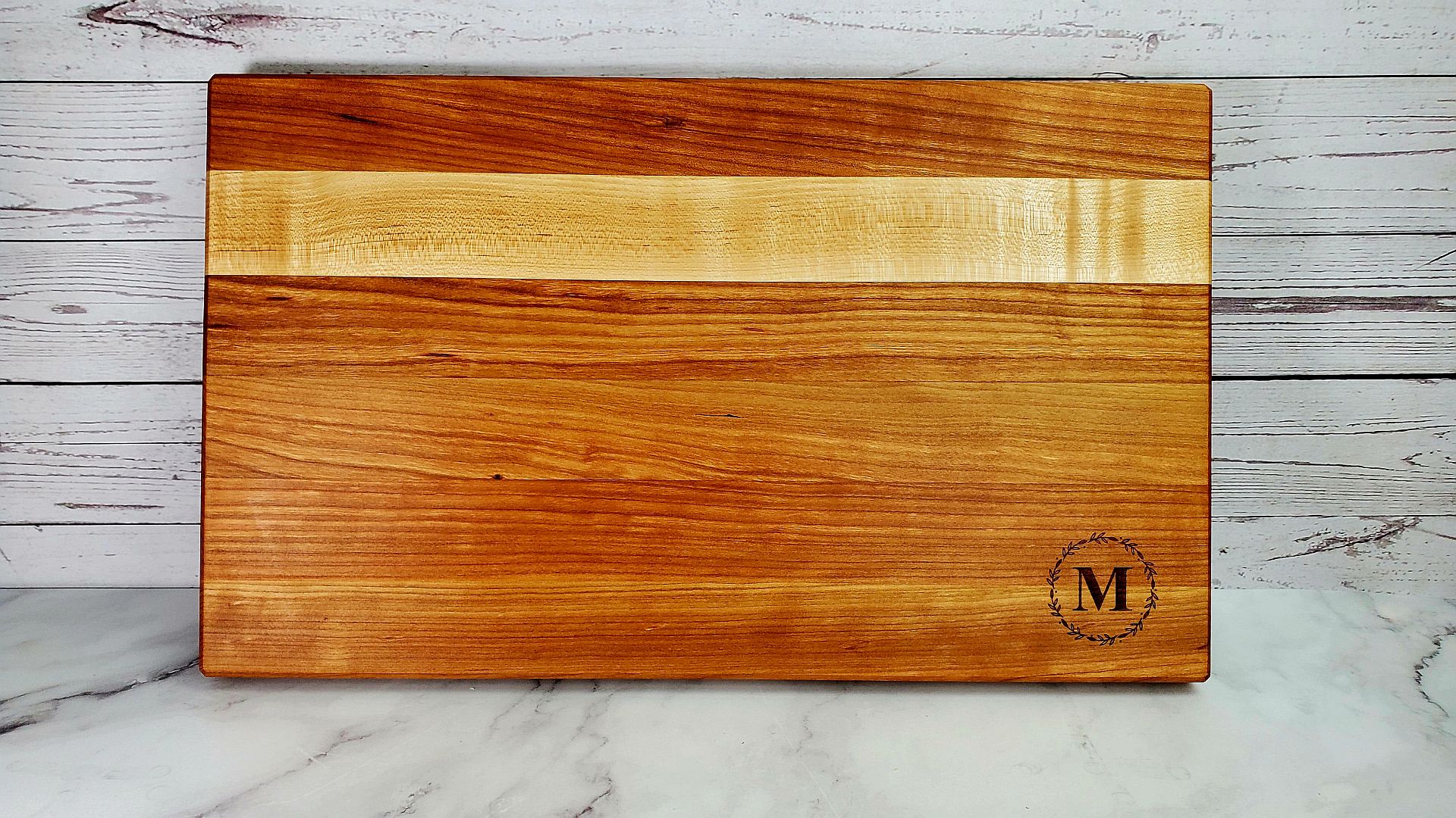 Striped Maple Monogram Hardwood Cutting Board – Mach Crafts