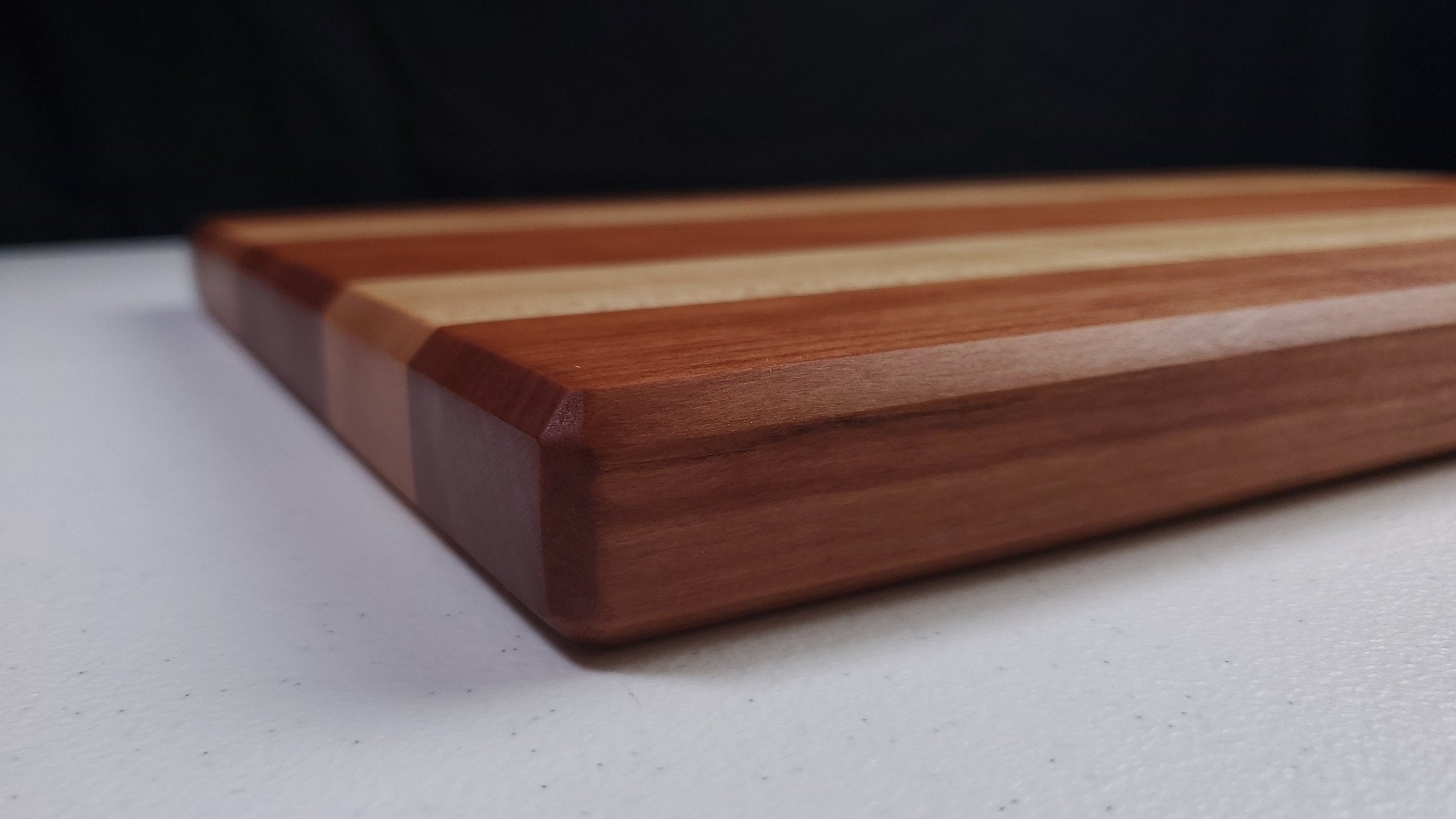 Handcrafted Cutting Board - Cherry and Tiger Maple Cutting Board- 2024 Handcrafted in NH Cutting Board